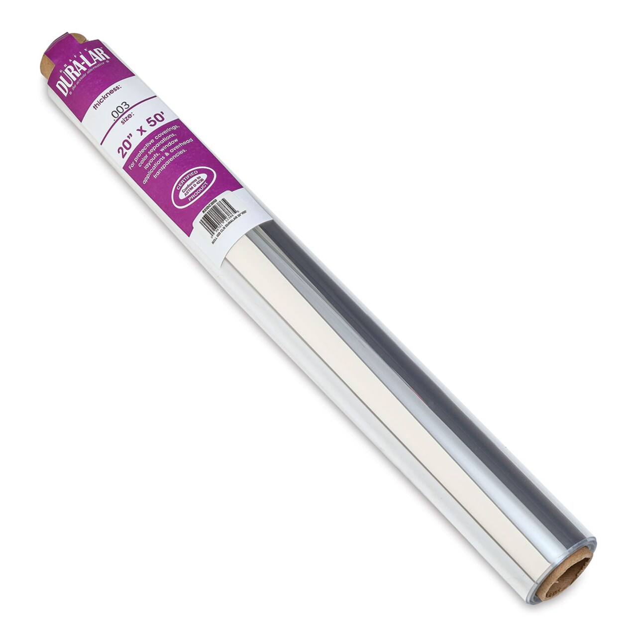 Grafix Dura-Lar Clear Acetate Alternative - 20" x 50 ft x .003", Overlay Roll